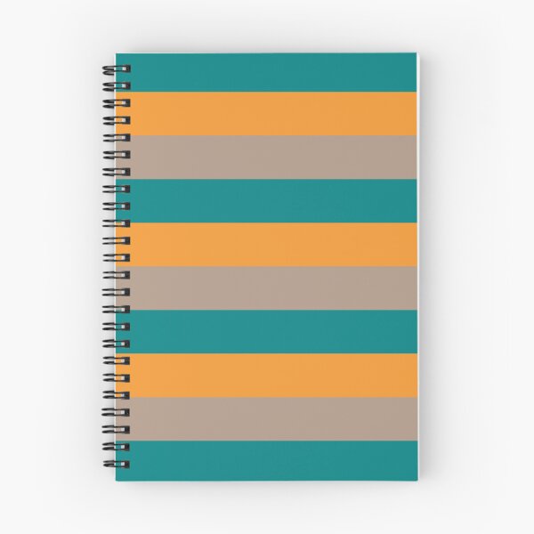Item preview, 3 TEAL, ORANGE AND WARM TAU[PE Horizontal STRIPES designed and sold by RachelMacht.