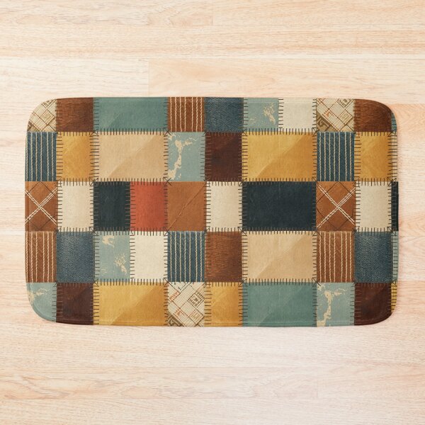 Item preview, Farmhouse Patchwork Quilt Seamless Pattern Rustic Fabric designed and sold by CoastalEmp.
