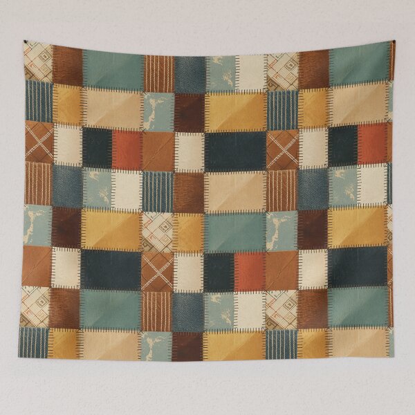 Item preview, Farmhouse Patchwork Quilt Seamless Pattern Rustic Fabric designed and sold by CoastalEmp.