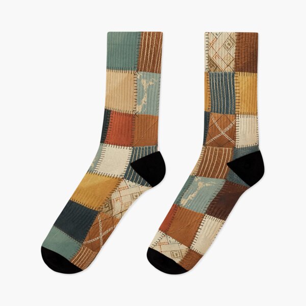 Item preview, Farmhouse Patchwork Quilt Seamless Pattern Rustic Fabric designed and sold by CoastalEmp.