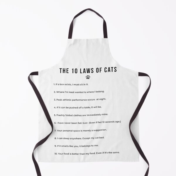 Item preview, 10 laws of cats designed and sold by Pop, Culture and Stuff.