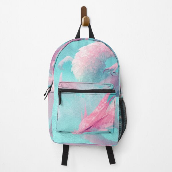 Item preview, Ethereal Pastel Pink Teal Watercolor Dragon Art designed and sold by NicolasGlowArt.
