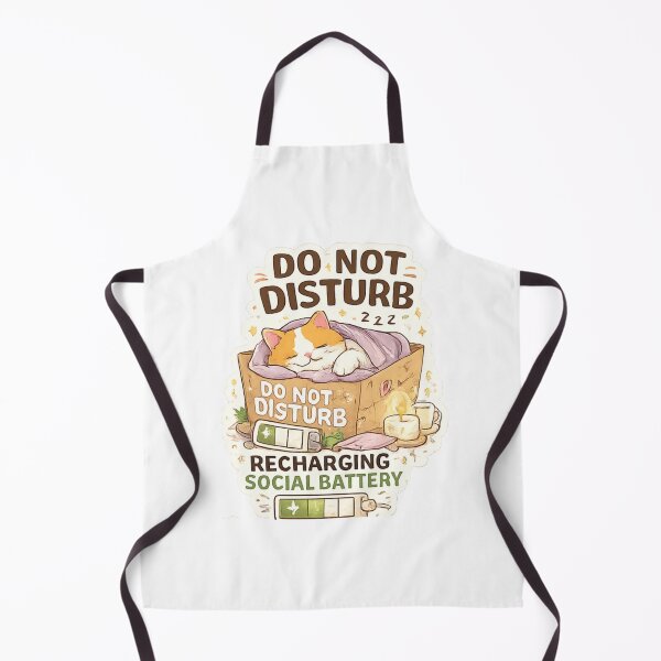 Item preview, Do Not Disturb Recharging Social Battery – Sleeping Cat Introvert Design designed and sold by sumodesign.