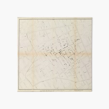 John Snow's Cholera Map Art Board Print