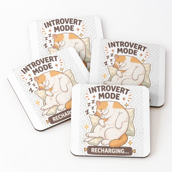 Item preview, Introvert Mode Recharging – Sleeping Cat Cute Introvert Design designed and sold by sumodesign.