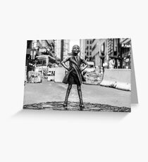 Tarjeta de felicitación Fearless Girl NYC