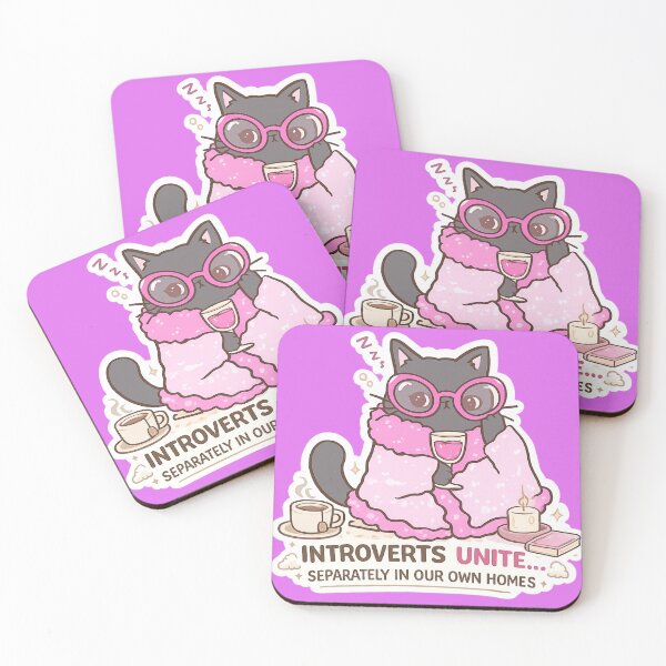 Item preview, Introverts Unite… Separately – Cozy Cat Homebody Aesthetic designed and sold by sumodesign.