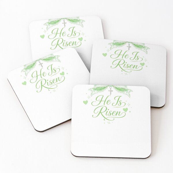 Item preview, Mint Lace Bow He Is Risen Tee Faith Resurrection Design designed and sold by LazyScreations.