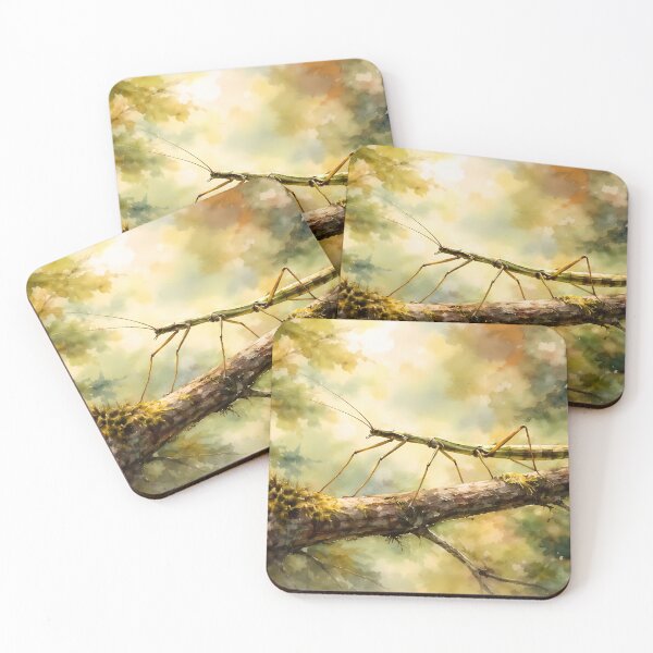 Item preview, Stick Insect on a Tree Branch designed and sold by cuprum.