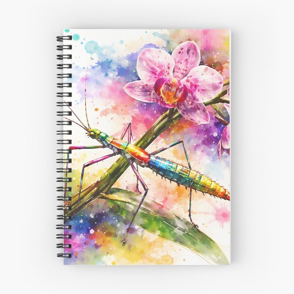 Item preview, Colorful Insect on Orchid Branch designed and sold by cuprum.