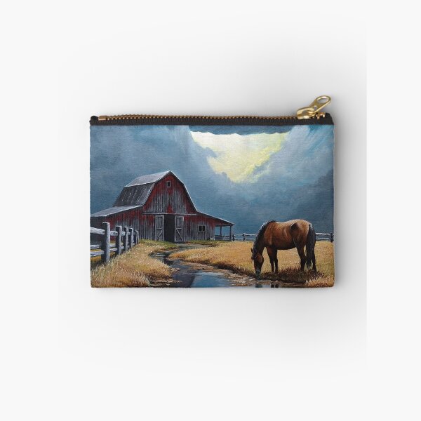 Item preview, Horse at the Water’s Edge – Rustic Barn Wall Art Print designed and sold by White Buffalo Art.