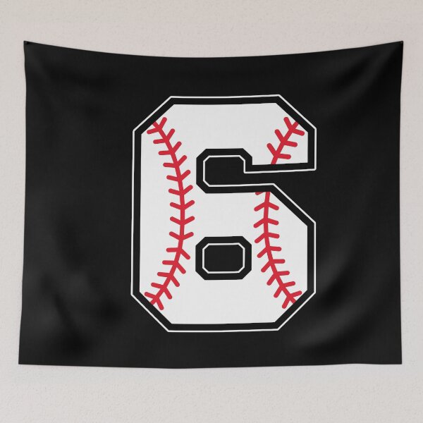 Item preview, baseball number 6 designed and sold by gunaone-design.