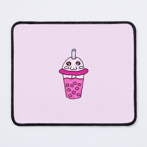 Item preview, a pink bubble tea with a cute face designed and sold by Mellis-Welt.