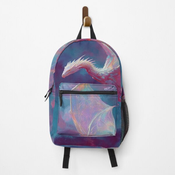 Item preview, Majestic Iridescent Dragon Flying Fantasy Art designed and sold by NicolasGlowArt.