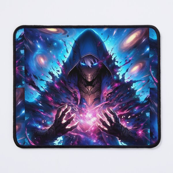 Item preview, The Cosmic  Anime Weaver: Mysterious Hooded Entity Harnessing Galactic Energy in the Void designed and sold by MouradStudio.