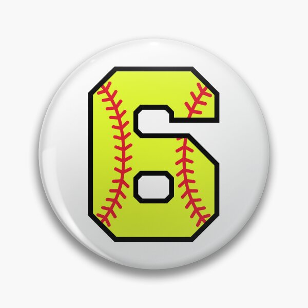 Item preview, Softball Number 6 designed and sold by gunaone-design.