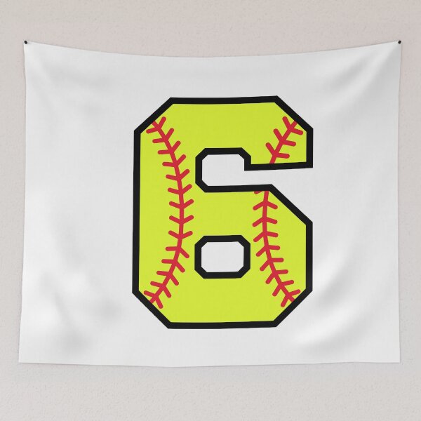 Artikelvorschau, Softball Nummer 6 entworfen und verkauft von gunaone-design.
