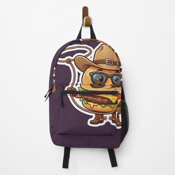 Item preview, Funny Cowboy Cheeseburger Sticker - Wild West Fast Food Art designed and sold by zakman02.