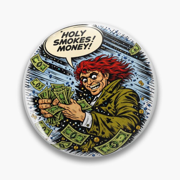 Item preview, Greedy Villain Comic Art – Maniac Hoarding Cash Illustration – Pop Art Fans designed and sold by RickE.