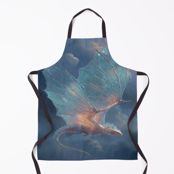 Item preview, Ethereal Crystal Dragon Flying Fantasy Art designed and sold by NicolasGlowArt.