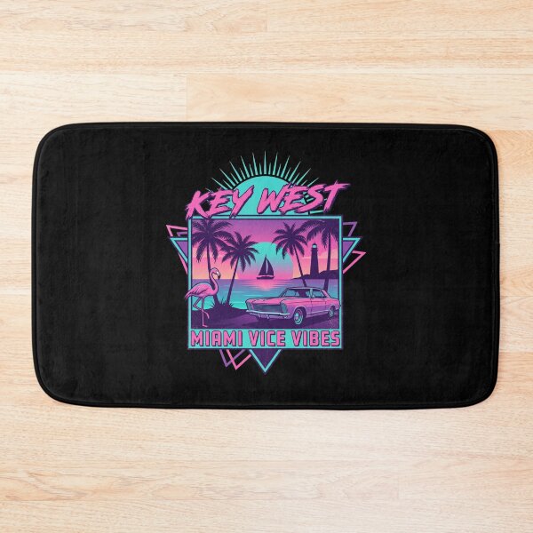 Item preview, Key West Miami Vice Vibes Retro Sunset Flamingo Palm Trees 80s Aesthetic Vintage Beach Car designed and sold by Milasneeze.