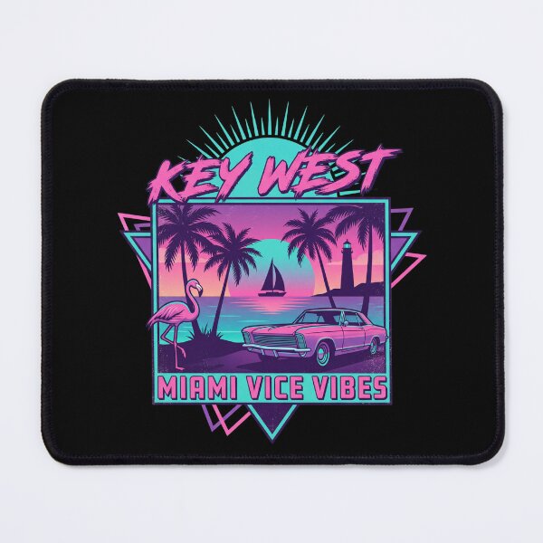 Item preview, Key West Miami Vice Vibes Retro Sunset Flamingo Palm Trees 80s Aesthetic Vintage Beach Car designed and sold by Milasneeze.