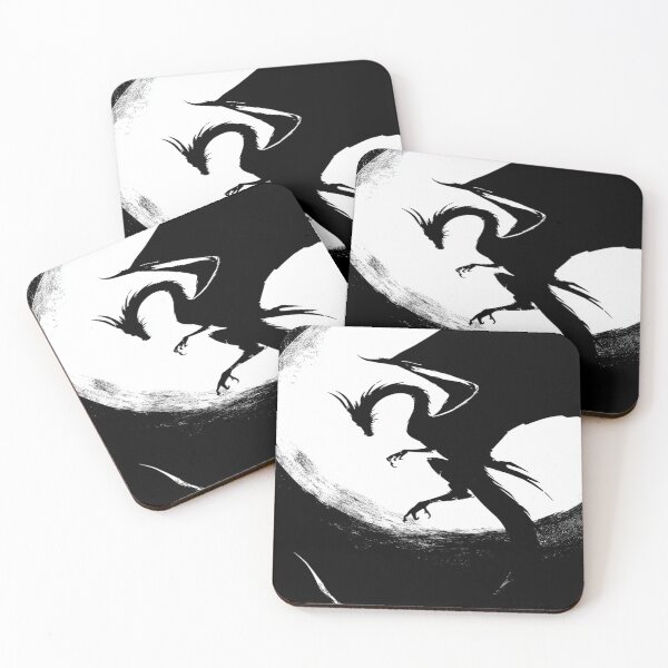 Item preview, Mystical Dragon Silhouette Moon Fantasy Art designed and sold by NicolasGlowArt.