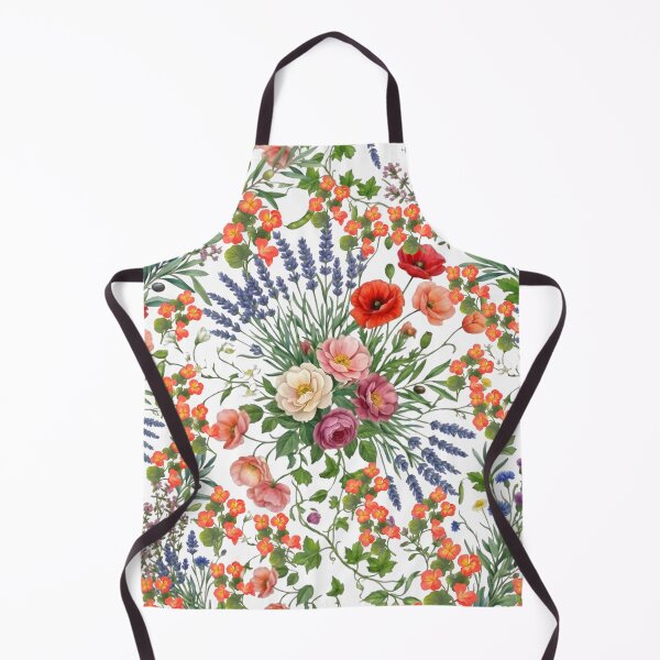 Item preview, Intricate Botanical Wildflower Pattern - Red Poppies, Lavender, and Nasturtium designed and sold by VibranPalette.
