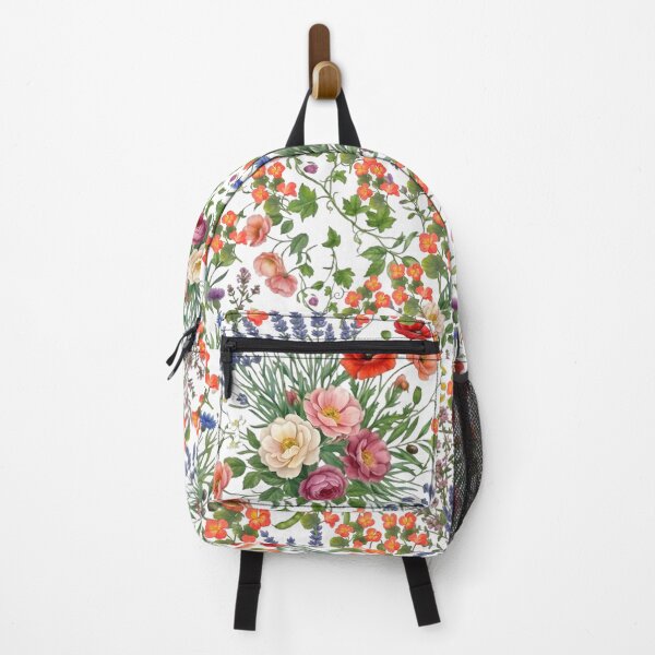 Item preview, Intricate Botanical Wildflower Pattern - Red Poppies, Lavender, and Nasturtium designed and sold by VibranPalette.