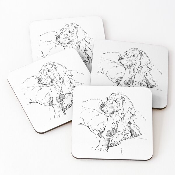 Item preview, Weimaraner Dog Drawing | Weimaraner Dog Lover Gift | Relaxed Dog Line Art Print designed and sold by ArtofDogsbySeb.