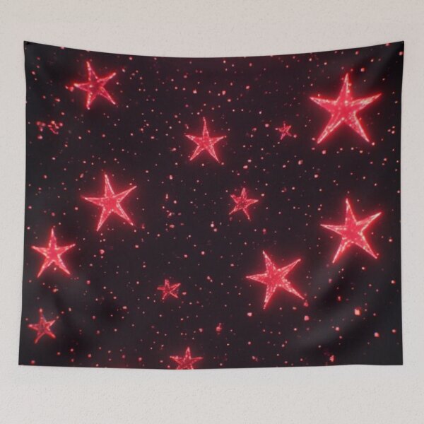 Item preview, Glow Red Galactic Starfield Retro designed and sold by Jimakmo.