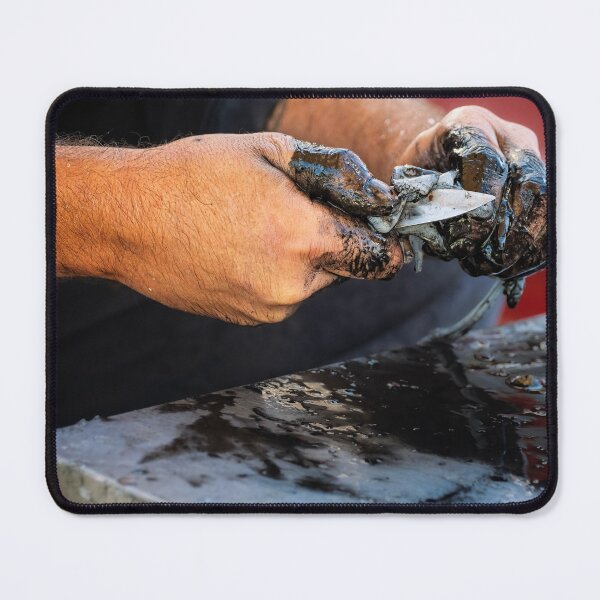 Item preview, Cleaning Squid in Greece designed and sold by PhotoArt by Joan Carroll.