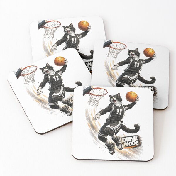 Item preview, Basketball Cat – Dunk Mode designed and sold by IrynaLineArt.