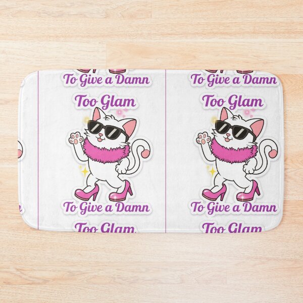 Item preview, Too Glam to Give a Damn Sassy Cat Sticker designed and sold by sumodesign.