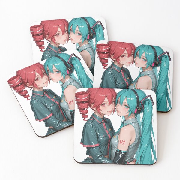 Item preview, Cyberpunk Vocaloid Duo — Futuristic Anime Digital Illustration designed and sold by Planet Utoppia.