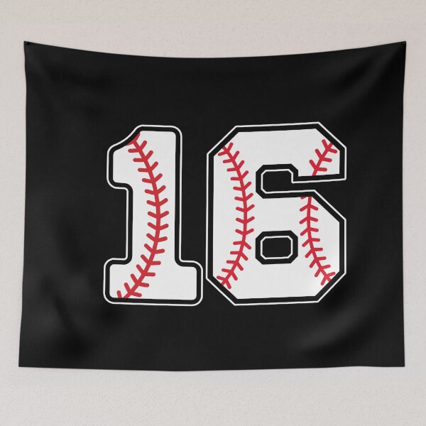 Item preview, Baseball Number 16 designed and sold by gunaone-design.