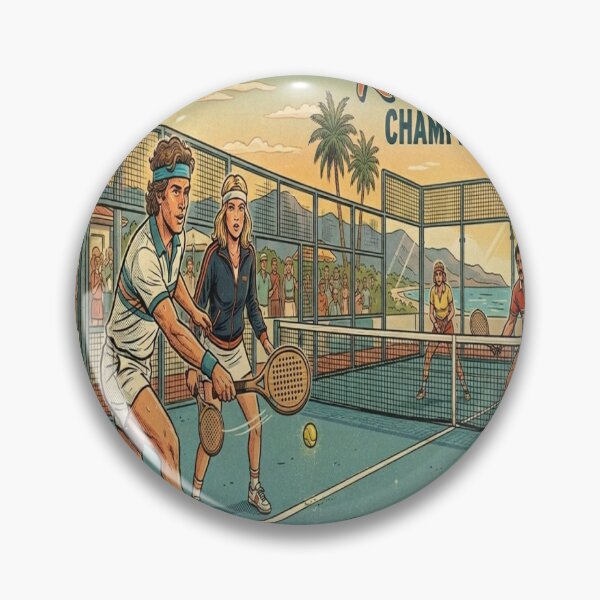 Item preview, Retro Padel Championships '84 – Vintage 80s Comic Style Poster | AI Generated Digital Art designed and sold by ticzla95.