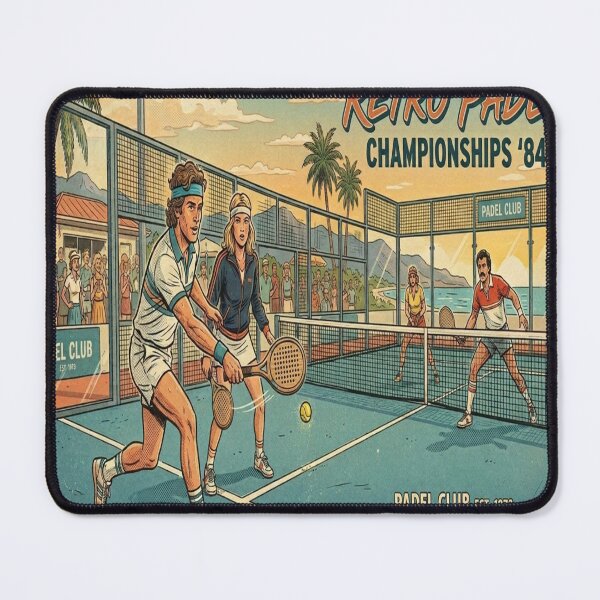 Item preview, Retro Padel Championships '84 – Vintage 80s Comic Style Poster | AI Generated Digital Art designed and sold by ticzla95.
