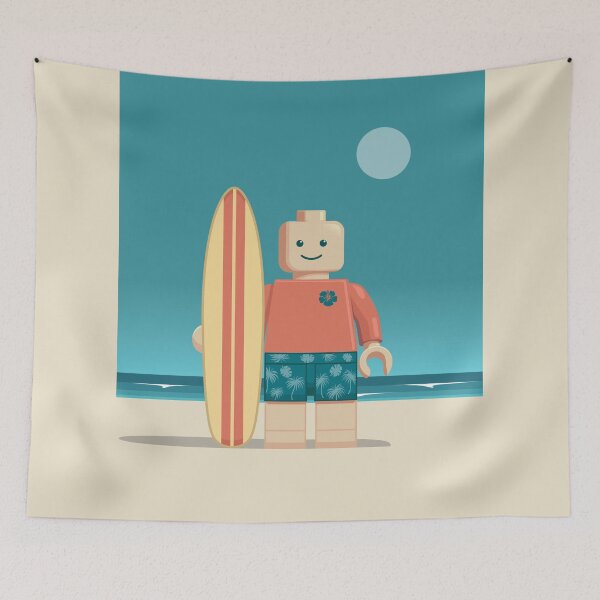 Item preview, Brick Beach Surfer Man designed and sold by blackdogshop.