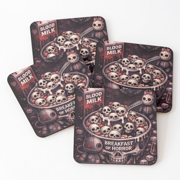 Aperçu de l'œuvre Breakfast of Horror – Cereal Skull Dark Humor Gothic Art créée et vendue par ABsoluzen.