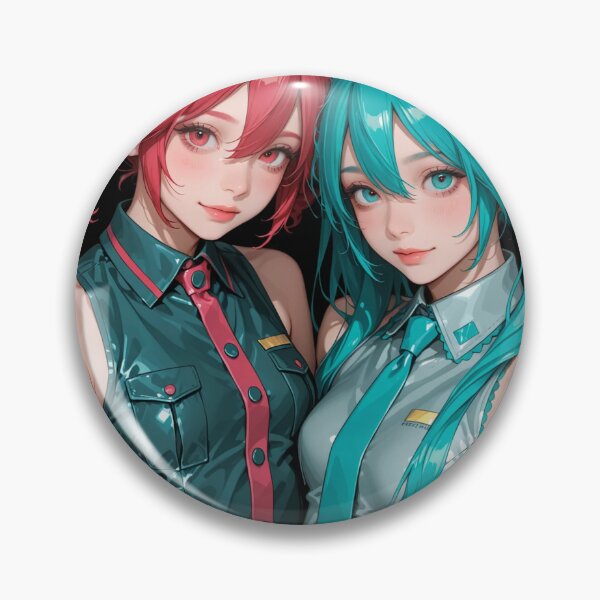 Item preview, Cyberpunk Vocaloid Duo — Futuristic Anime Digital Illustration designed and sold by Planet Utoppia.
