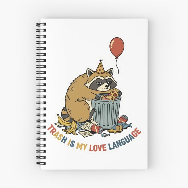 Item preview, raccoon love language designed and sold by AIlstickersBRL.