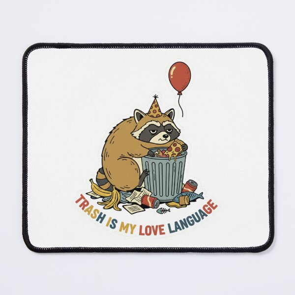 Item preview, raccoon love language designed and sold by AIlstickersBRL.