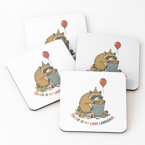Item preview, raccoon love language designed and sold by AIlstickersBRL.