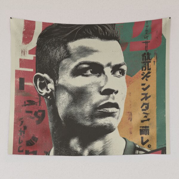 Item preview, Cristiano Vintage Warned Japanese Poster  designed and sold by AnimeArsenalPrints.