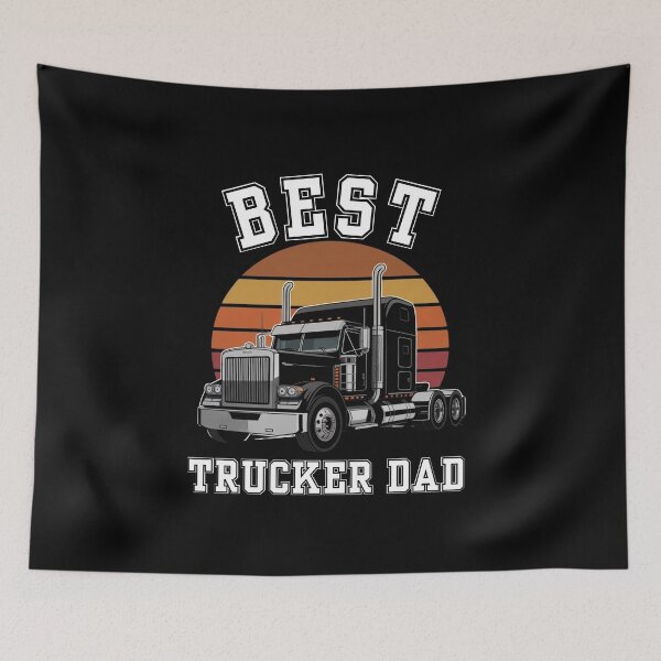 Item preview, Best Trucker Dad Retro Sunset distressed For Father's Day designed and sold by Sasikharn.