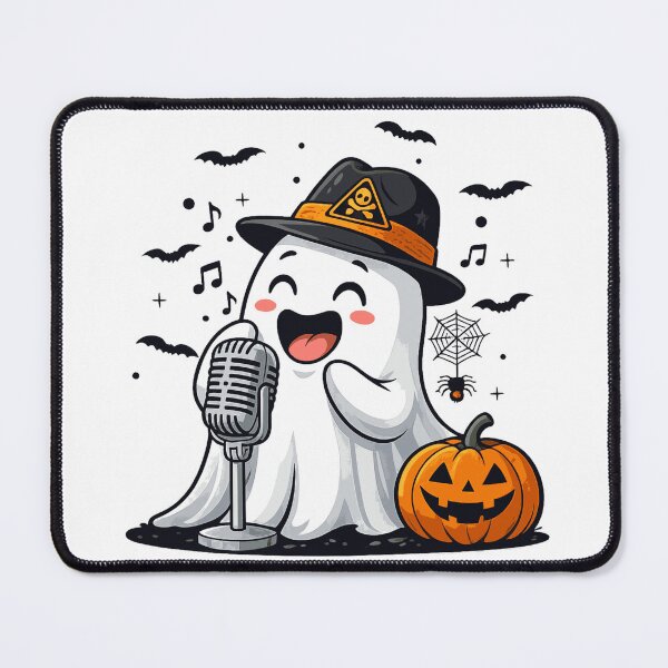 Item preview, Cute Singing Halloween Ghost, Kawaii Spooky Ghost Design, Funny Pumpkin Ghost, Cute Halloween Illustration, Spooky Cute Aesthetic designed and sold by Be-You-Vibes.