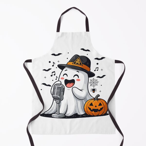 Item preview, Cute Singing Halloween Ghost, Kawaii Spooky Ghost Design, Funny Pumpkin Ghost, Cute Halloween Illustration, Spooky Cute Aesthetic designed and sold by Be-You-Vibes.