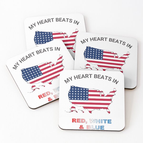 Item preview, My Heart Beats in Red White and Blue - USA Eagle Badge designed and sold by FancifulDesign.