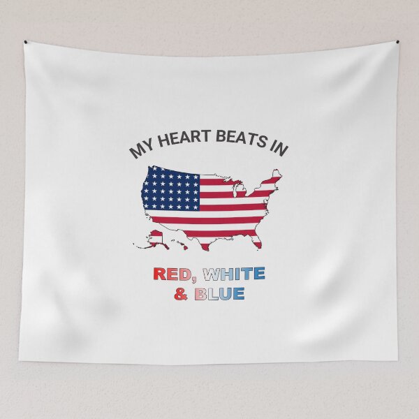 Item preview, My Heart Beats in Red White and Blue - USA Eagle Badge designed and sold by FancifulDesign.